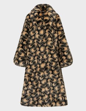 Shrimps Clothing luther coat - black/honey back