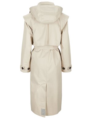 BRGN raindrop trench coat - sand detail