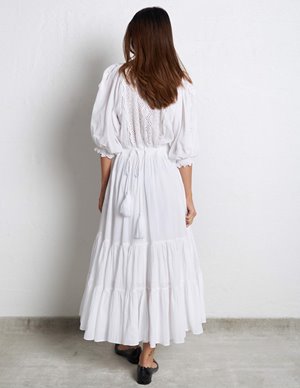byTiMo cotton slub dress - white back
