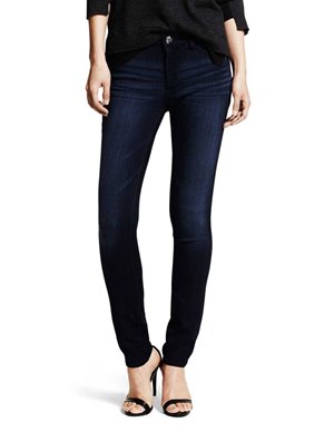 DL1961 florence mid-rise skinny jeans - wooster / dark blue back