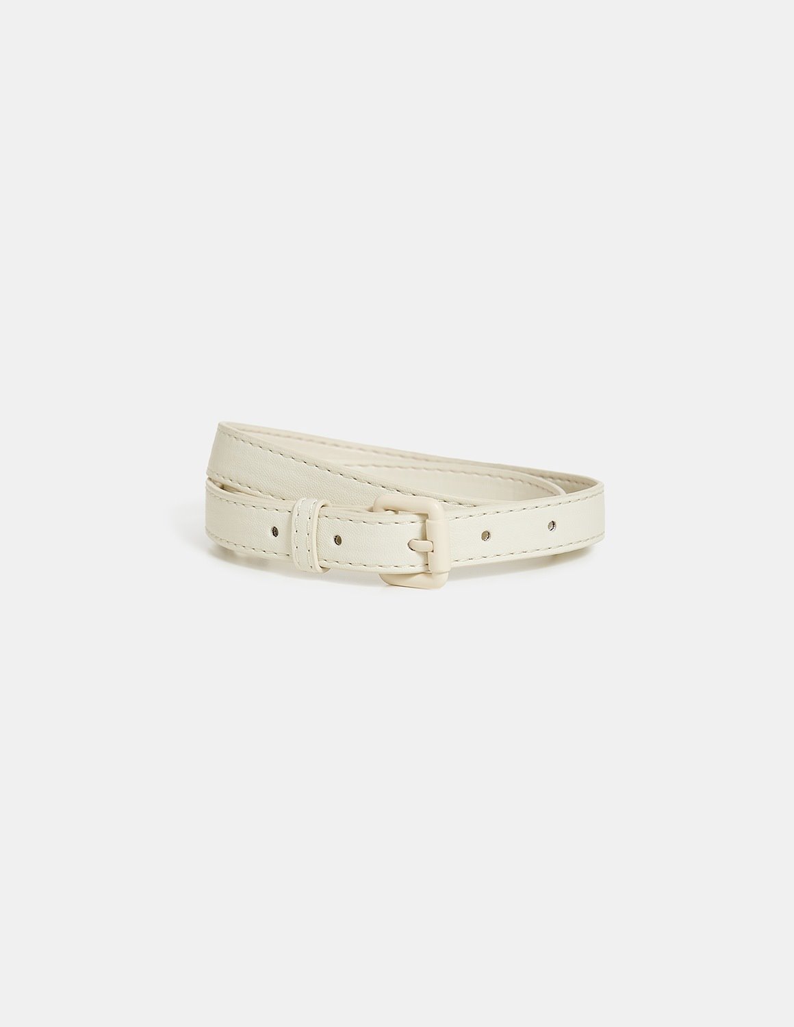 Thin off white belt 2025