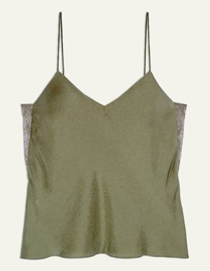 ba&sh clarisse top - kaki detail