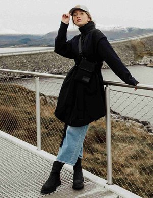 BRGN monsun coat - black