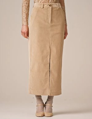 byTiMo corduroy pencil skirt - beige back