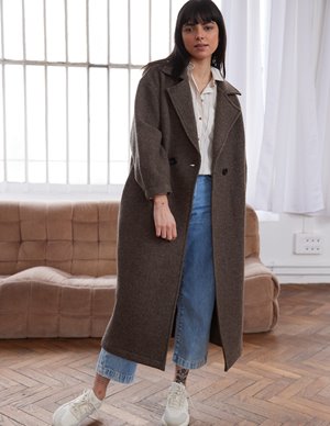 Sacrécoeur monk coat - tourbe back