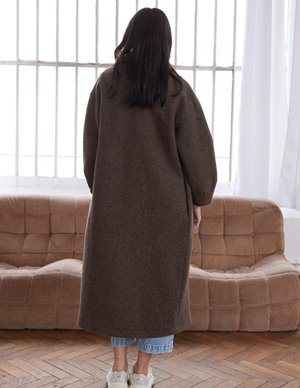 Sacrécoeur monk coat - tourbe side