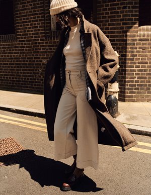 Sacrécoeur monk coat - tourbe detail