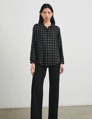 Rails eloise shirt - silver charcoal onyx model