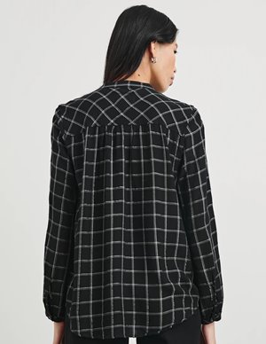 Rails eloise shirt - silver charcoal onyx side