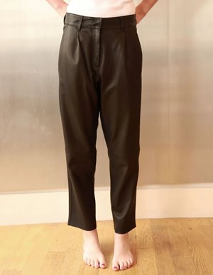 Studio Kin georgia leather trousers - black detail