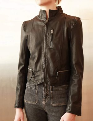 Studio Kin helena leather jacket - black model