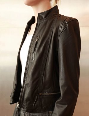 Studio Kin helena leather jacket - black back