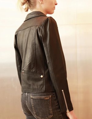 Studio Kin tina leather jacket - black detail