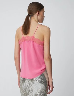 Stella Nova silk slip top - pink back