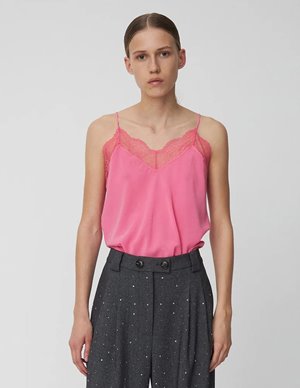 Stella Nova silk slip top - pink detail