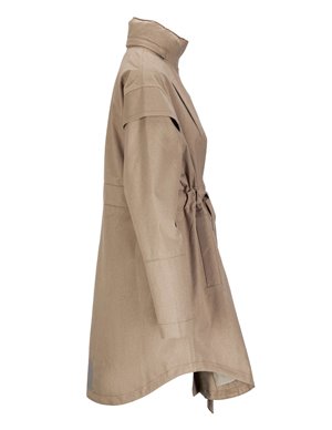BRGN monsun coat - taupe back