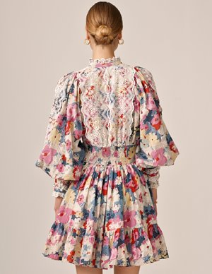 byTiMo cotton slub mini dress - pastel back