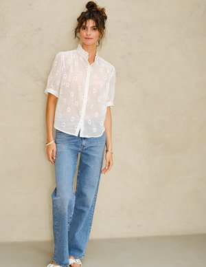 M.A.B.E APPAREL frani top - white side