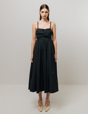 Emin & Paul tie front dress - black