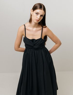 Emin & Paul tie front dress - black model