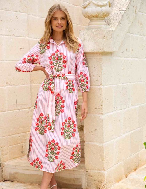Pink City Prints corfu dress - poppy