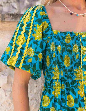 Pink City Prints colette dress - hibiscus side