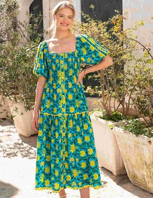 Pink City Prints colette dress - hibiscus