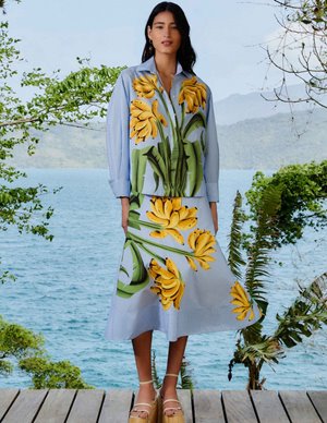 Farm Rio banana skirt - blue