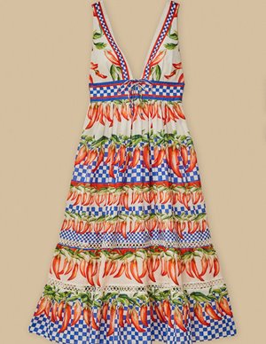 Farm Rio picnic dress - off white back