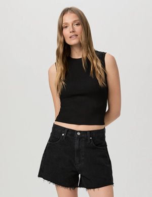 Paige Jeans archie shorts - black dove back