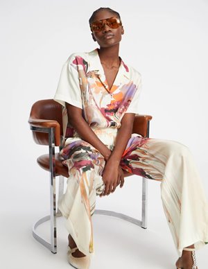 Munthe paine silk shirt - sand model