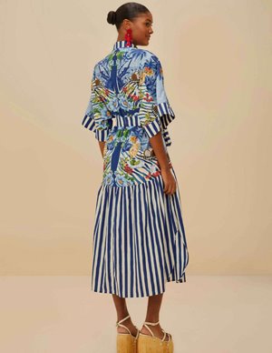 Farm Rio Table Scarf Midi Dress model