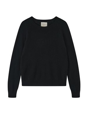 Jumper 1234 crop crew jumper - black back