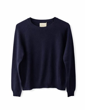 Jumper 1234 crop crew jumper - navy back