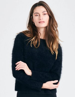 Jumper 1234 brushed crew jumper - night