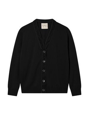 Jumper 1234 velvet cardigan - black back