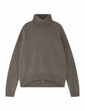 Jumper 1234 oversize roll collar jumper - moose back