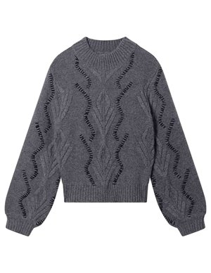 Jumper 1234 cable turtle jumper - grey back