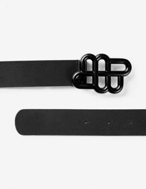 Munthe latter belt - black