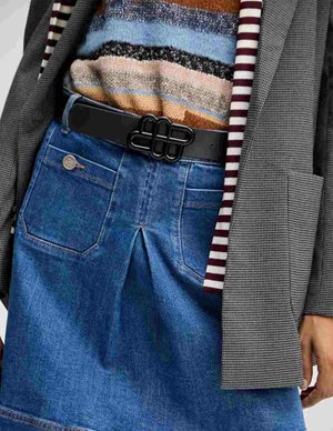 Munthe latter belt - black back