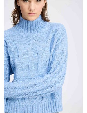 Munthe loganberry jumper - blue back