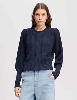 Munthe lysta jumper - navy