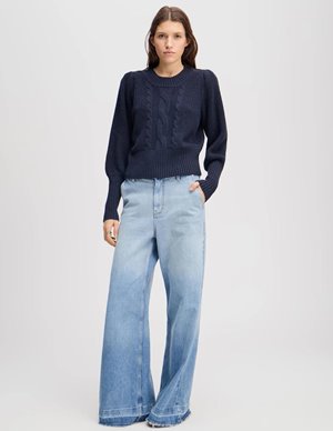 Munthe lysta jumper - navy side