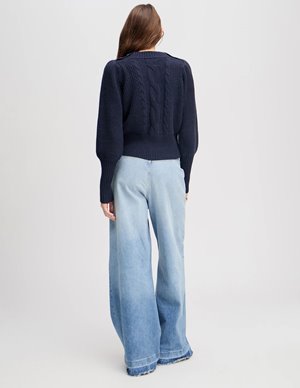 Munthe lysta jumper - navy model