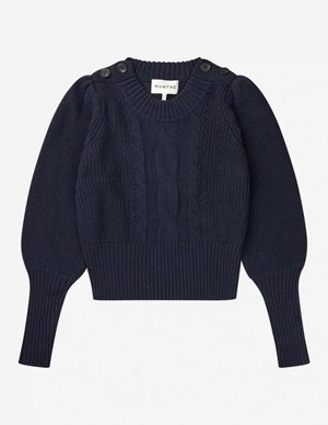Munthe lysta jumper - navy back
