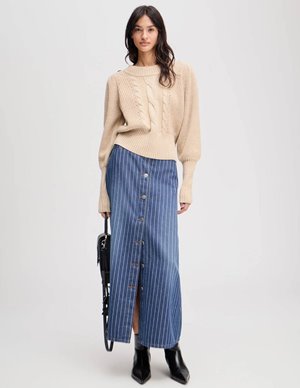 Munthe lysta jumper - sand side