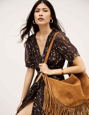 ba&sh kris dress - chocolat back