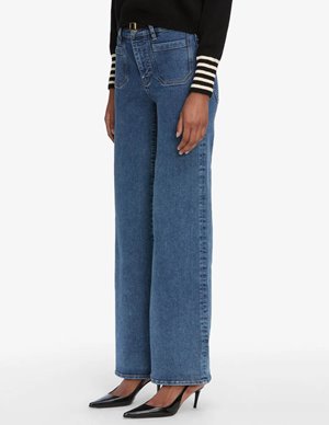 Frame Jeans le slim palazzo pocket jeans - esteem side