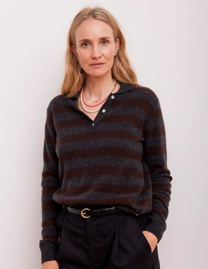 Beta Studios lizzie stripe jumper - brown