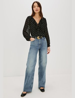 Rails honora dot blouse - black side